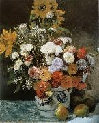 Fleurs dans un pot en faience, Pierre-Auguste Renoir
